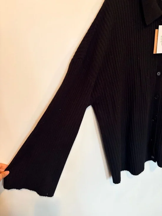 Reformation Fantino Cashmere-Wool Collared Cardigan - XL - Picture 6 of 11